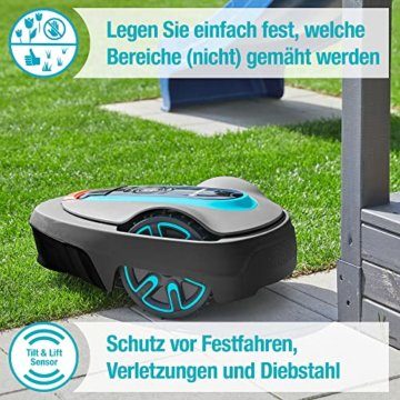 Gardena Mähroboter smart SILENO life 1500 m² Set: Innovative LONA AI-Technologie, Steuerung per App, SensorControl, für Steigungen bis zu 35 Prozent, inkl. smart Gateway, DE-Version (19704-60) - 6