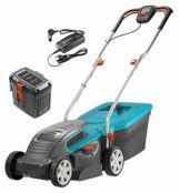 Gardena PowerMax Li-40/32 Akkurasenmäher Set: Mäher bis 280m², 32cm Schnittbreite, 30l Grasfangbehälter, Schnitthöhe 20-60 mm, klappbares Gestänge, ergonomischer Handgriff (5033-20) - 1