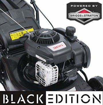 Grizzly Tools Benzin Rasenmäher mit Briggs & Stratton 125 cc 4-Takt Motor - 6 Fach Höhenverstellung - 42 cm Schnittbreite - Reinigungsanschluss - 45l Fangkorb mit Hardtop - Black Edition - 2