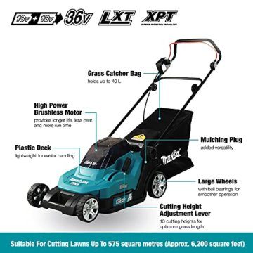 Makita DLM432Z Akku-Rasenmäher 2x18 V (ohne Akku, ohne Ladegerät) - 2