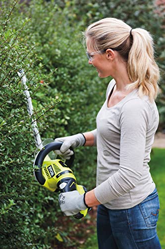 RYOBI - 18V ONE+ 55cm kabellose Heckenschere ohne Batterie im Lieferumfang enthalten - Heckenweep-Abfallsammler - Schutzscheide - Junge Hecken, feine Zweige, kleine Pflanzen und Ornamente - OHT1855R - 4