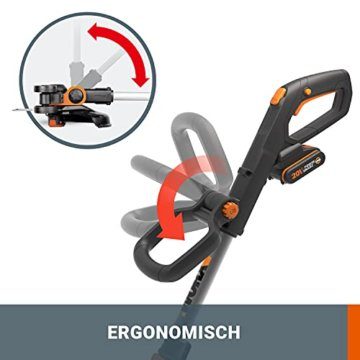 WORX WG163E.9 Akku Rasentrimmer 20V – Kantenschneider Rasen – 2-in-1 Funktion: Rasentrimmer und Kantenschneider – Inkl. Distanzschutz, Kantenschneiderad, Fadenspule – Ohne Akku & Ladegerät - 4