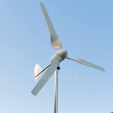 1000W Windkraftanlage 12V 24V 48V Windturbine Generator mit Hybrid Controller für den Heimgebrauch hohe Effizienz (24V mit Controller) - 3