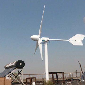 3000W Windkraftanlage 24V 48V 96V 220V Horizontaler Windgenerator 3KW Permanentmagnetgenerator 3 Blätter Windturbine Freie Energie (220V) - 2