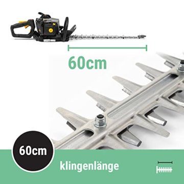 Alpina Benzin-Heckentrimmer AHT 555, 60cm Doppelschnittmesser, Max. Zweigdurchmesser 27 mm, 22,5ccm Motor, 650 W, Schwenkgriff hinten, Inkl. Messerabdeckung - 3