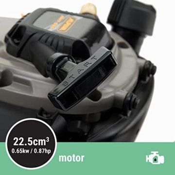 Alpina Benzin-Heckentrimmer AHT 555, 60cm Doppelschnittmesser, Max. Zweigdurchmesser 27 mm, 22,5ccm Motor, 650 W, Schwenkgriff hinten, Inkl. Messerabdeckung - 4
