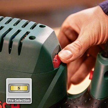 Bosch Oberfräse POF 1400 ACE (1400 W; für Holzbearbeitung; 3x Spannzange; Fräser; Parallelanschlag; Absaugadapter; im Koffer) - 4