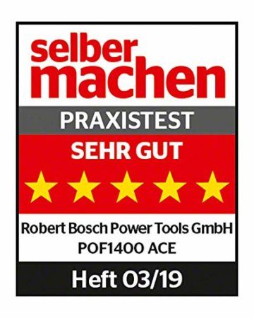 Bosch Oberfräse POF 1400 ACE (1400 W; für Holzbearbeitung; 3x Spannzange; Fräser; Parallelanschlag; Absaugadapter; im Koffer) - 8