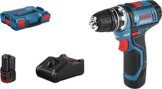 Bosch Professional 12V System Akku-Bohrschrauber GSR 12V-15 FC (inkl. 2x2.0 Ah Akku, Ladegerät GAL 12V-40, 4x Aufsätze, L-BOXX 102) - 1