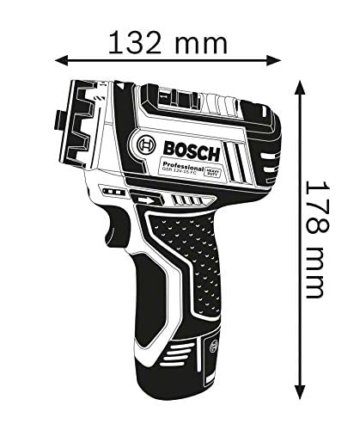 Bosch Professional 12V System Akku-Bohrschrauber GSR 12V-15 FC (inkl. 2x2.0 Ah Akku, Ladegerät GAL 12V-40, 4x Aufsätze, L-BOXX 102) - 4