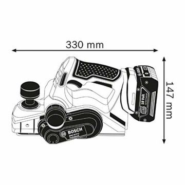 Bosch Professional 18V System Akku Hobel GHO 18 V-LI (ohne Akkus und Ladegerät, in L-BOXX) - 2