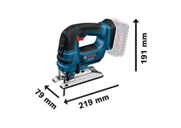 Bosch Professional GST 18 V-LI S (Stabversion, Schnitttiefe in Holz/Alu/Metall: 120/20/8 mm, 3 Stichsägeblätter, Spanreißschutz, ohne Akkus und Ladegerät, im Karton), 06015A5100 - 3