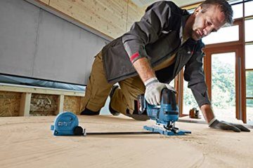 Bosch Professional GST 18 V-LI S (Stabversion, Schnitttiefe in Holz/Alu/Metall: 120/20/8 mm, 3 Stichsägeblätter, Spanreißschutz, ohne Akkus und Ladegerät, im Karton), 06015A5100 - 5