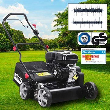 BRAST Benzin Vertikutierer 3,6kW(4,9PS) - 4,2kW(5,7PS) 38-42cm Arbeitsbreite 50L Fangkorb viele Modelle für kleine bis sehr große Rasenflächen BRB-RV-42212 - 2