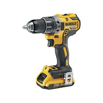 DeWalt Akku-Bohrschrauber / Akkuschrauber (18V, 2.0 Ah, bürstenlos, mit Zwei-Gang-Vollmetallgetriebe, 15 Drehmomentstufen, inkl. zwei XR Akkus, System-Schnellladegerät und Tstak-Box), DCD791D2 - 1
