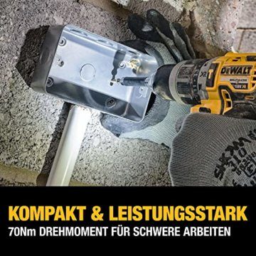 DeWalt Akku-Schlagbohrschrauber/ Akkuschrauber (18 Volt, 15-stufiges Drehmomentmodul, 13 mm Schnellspann-Bohrfutter, LED-Arbeitslicht, inklusive Zubehör) DCD796D2 - 4