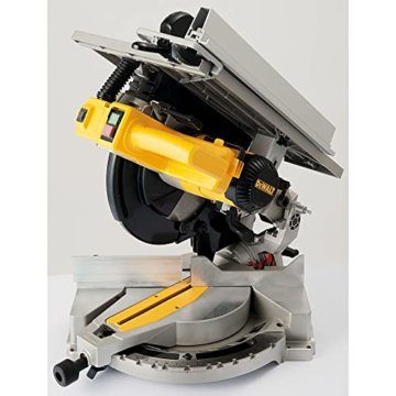 DeWalt Tisch-, Kapp- und Gehrungssäge/ Kombisäge (1,600 Watt, 305 mm Sägeblatt-ø, für den Langzeiteinsatz geeignet, Staubabsaugung, höhenverstellbar, inkl. Zubehör) D27113 - 2