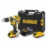DEWALT - XR 18V Li-Ion 2Ah bürstenloser Schlagschrauber-Bohrer - DCD795D2-QW - Akku-Bohrmaschine mit Koffer, 2 Akkus/Ladegerät - 2 Geschwindigkeiten (0-600/2000 U/min) - 13 mm Chuck - 360 W - 1