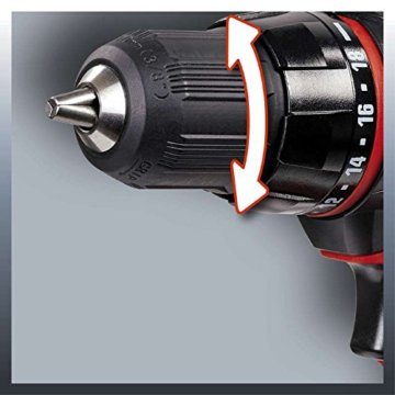 Einhell Akku-Bohrschrauber TC-CD 18-2 Li (Lithium Ionen, 18V, 2-Gang-Getriebe, Spindelarretierung, 18+1 Drehmomenteinstellungen, inkl. LED-Licht), (L x B x H) 190 x 80 x 220 mm - 4