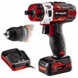 Einhell Akku-Bohrschrauber TE-CD 12/1 X-Li (1x2,0Ah) (Li-Ion, 12 V, 2-Gang-Getriebe, abnehmbares Bohrfutter, Drehzahl-Elektronik, LED-Beleuchtung, Softgrip, inkl. 2,0 Ah-Akku und 45-Min.-Ladegerät) - 1