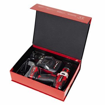 Einhell Akku-Bohrschrauber TE-CD 12/1 X-Li (1x2,0Ah) (Li-Ion, 12 V, 2-Gang-Getriebe, abnehmbares Bohrfutter, Drehzahl-Elektronik, LED-Beleuchtung, Softgrip, inkl. 2,0 Ah-Akku und 45-Min.-Ladegerät) - 4