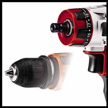 Einhell Akku-Bohrschrauber TE-CD 12/1 X-Li (1x2,0Ah) (Li-Ion, 12 V, 2-Gang-Getriebe, abnehmbares Bohrfutter, Drehzahl-Elektronik, LED-Beleuchtung, Softgrip, inkl. 2,0 Ah-Akku und 45-Min.-Ladegerät) - 6