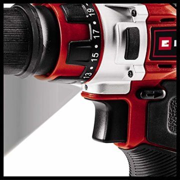 Einhell Akku-Bohrschrauber TE-CD 12/1 X-Li (1x2,0Ah) (Li-Ion, 12 V, 2-Gang-Getriebe, abnehmbares Bohrfutter, Drehzahl-Elektronik, LED-Beleuchtung, Softgrip, inkl. 2,0 Ah-Akku und 45-Min.-Ladegerät) - 7