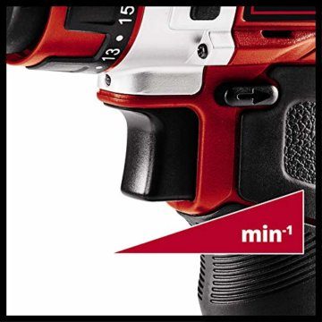 Einhell Akku-Bohrschrauber TE-CD 12/1 X-Li (1x2,0Ah) (Li-Ion, 12 V, 2-Gang-Getriebe, abnehmbares Bohrfutter, Drehzahl-Elektronik, LED-Beleuchtung, Softgrip, inkl. 2,0 Ah-Akku und 45-Min.-Ladegerät) - 8