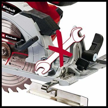 Einhell Akku-Handkreissäge TE-CS 18/150 Li-Solo Power X-Change (18 V, Li-Ion, Ø150 x Ø10 mm Sägeblatt, Schnitttiefe + Neigungswinkel werkzeuglos einstellbar, LEDs, ohne Akku und Ladegerät) - 5