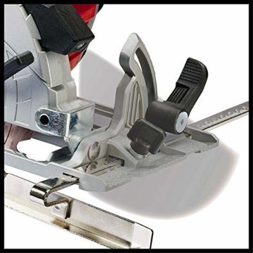 Einhell Akku-Handkreissäge TE-CS 18/150 Li-Solo Power X-Change (18 V, Li-Ion, Ø150 x Ø10 mm Sägeblatt, Schnitttiefe + Neigungswinkel werkzeuglos einstellbar, LEDs, ohne Akku und Ladegerät) - 6