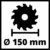 Einhell Akku-Handkreissäge TE-CS 18/150 Li-Solo Power X-Change (18 V, Li-Ion, Ø150 x Ø10 mm Sägeblatt, Schnitttiefe + Neigungswinkel werkzeuglos einstellbar, LEDs, ohne Akku und Ladegerät) - 9