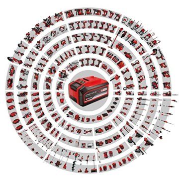 Einhell Akku-Handkreissäge TE-CS 18/190 Li BL- Solo Power X-Change (Li-Ion, 18 V, Ø190x20 mm Sägeblatt, max. 65 mm Schnitttiefe, werkzeuglose Einstellung, ohne Akku und Ladegerät) Schwarz/Rot - 2