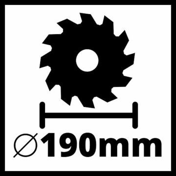 Einhell Akku-Handkreissäge TE-CS 18/190 Li BL- Solo Power X-Change (Li-Ion, 18 V, Ø190x20 mm Sägeblatt, max. 65 mm Schnitttiefe, werkzeuglose Einstellung, ohne Akku und Ladegerät) Schwarz/Rot - 11