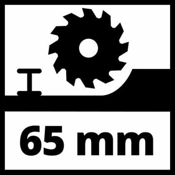 Einhell Akku-Handkreissäge TE-CS 18/190 Li BL- Solo Power X-Change (Li-Ion, 18 V, Ø190x20 mm Sägeblatt, max. 65 mm Schnitttiefe, werkzeuglose Einstellung, ohne Akku und Ladegerät) Schwarz/Rot - 12