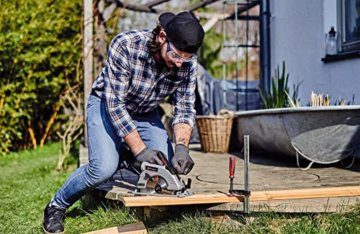 Einhell Akku-Handkreissäge TE-CS 18/190 Li BL- Solo Power X-Change (Li-Ion, 18 V, Ø190x20 mm Sägeblatt, max. 65 mm Schnitttiefe, werkzeuglose Einstellung, ohne Akku und Ladegerät) Schwarz/Rot - 3