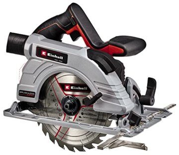 Einhell Akku-Handkreissäge TE-CS 18/190 Li BL- Solo Power X-Change (Li-Ion, 18 V, Ø190x20 mm Sägeblatt, max. 65 mm Schnitttiefe, werkzeuglose Einstellung, ohne Akku und Ladegerät) Schwarz/Rot - 1