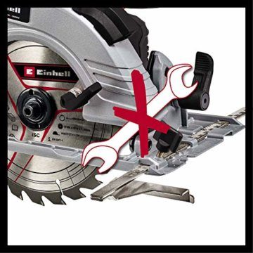 Einhell Akku-Handkreissäge TE-CS 18/190 Li BL- Solo Power X-Change (Li-Ion, 18 V, Ø190x20 mm Sägeblatt, max. 65 mm Schnitttiefe, werkzeuglose Einstellung, ohne Akku und Ladegerät) Schwarz/Rot - 8