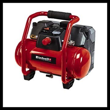 Einhell Akku-Kompressor TE-AC 36/6/8 Li OF Set Power X-Change (36 V, max. 8 bar, 6 l-Tank, 130 l/min Ansaugleistung, Motordrehzahl 16000 min^-1, ölfrei, ohne Akku) - 7