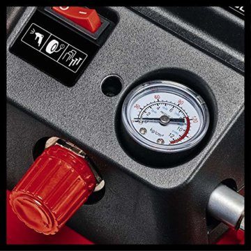 Einhell Akku-Kompressor TE-AC 36/6/8 Li OF Set Power X-Change (36 V, max. 8 bar, 6 l-Tank, 130 l/min Ansaugleistung, Motordrehzahl 16000 min^-1, ölfrei, ohne Akku) - 10