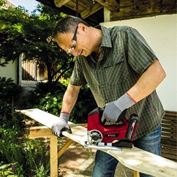 Einhell Akku-Stichsäge TE-JS 18/80 Li-Solo Power X-Change (18 V, max. 80 mm Schnitttiefe, 4-Stufen Pendelhub, Absaugadapter, Parallelanschlag, LED-Licht, ohne Akku) - 4