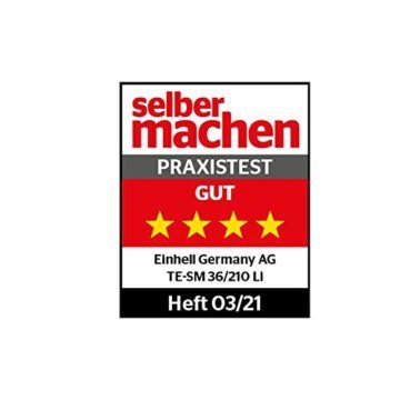 Einhell Akku-Zug-Kapp-Gehrungssäge TE-SM 36/210 Li - Solo Power X-Change (Lithium-Ionen, leichtgängige Zugfunktion, Schnittlinien-Laser, ohne Akku und Ladegerät) - 16