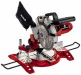 Einhell Kapp-Gehrungssäge TC-MS 2112 (max. 1.600 W, 5.000 min-1, hochwertiges HM-bestücktes Sägeblatt, Drehtisch mit Winkeleinstellung 45° links/rechts), Rot - 1