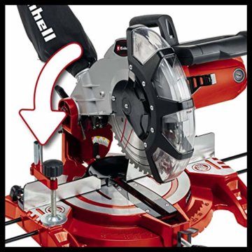 Einhell Kapp Gehrungssäge TC-MS 2513 L (1600 W, Sägeblatt Ø 250 mm, Schnittbreite 130 mm, schwenkbarer Sägekopf, Laser) - 5