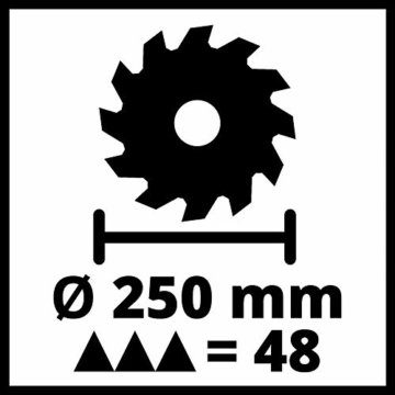 Einhell Kapp Gehrungssäge TC-MS 2513 L (1600 W, Sägeblatt Ø 250 mm, Schnittbreite 130 mm, schwenkbarer Sägekopf, Laser) - 8
