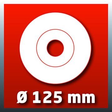 Einhell TE-AG 125/750 Winkelschleifer, 750 W, Scheiben-Ø 125 mm, Schlüssel im Zusatzhandgriff, ohne Trennscheibe, Rot, Schwarz - 8