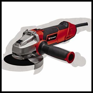 Einhell Winkelschleifer TE-AG 125/1010 CE Q (1010 Watt, Schnellspannmutter, elektr. Drehzahleinstellung, flacher Metallgetriebekopf, Scheibenschutz, ohne Trennscheibe) - 4