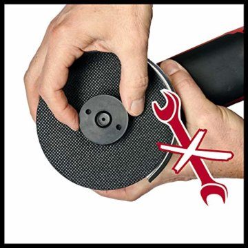 Einhell Winkelschleifer TE-AG 125/1010 CE Q (1010 Watt, Schnellspannmutter, elektr. Drehzahleinstellung, flacher Metallgetriebekopf, Scheibenschutz, ohne Trennscheibe) - 5