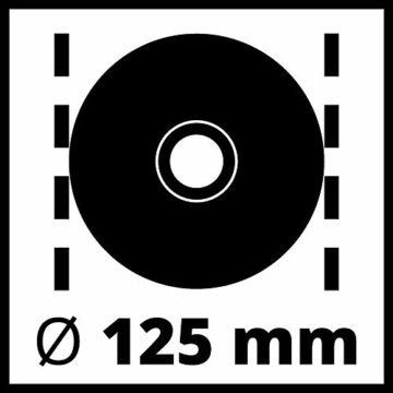 Einhell Winkelschleifer TE-AG 125/1010 CE Q (1010 Watt, Schnellspannmutter, elektr. Drehzahleinstellung, flacher Metallgetriebekopf, Scheibenschutz, ohne Trennscheibe) - 8