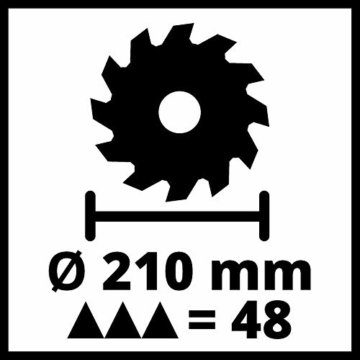 Einhell Zug-Kapp-Gehrungssäge TE-SM 2131 Dual (1600 W, 5000 min.-1, max. Schnittbreite 310 mm, Sägeblatt Ø 210 mm, Softstart, Spannvorrichtung, inkl. HM-Sägeblatt) Rot - 10
