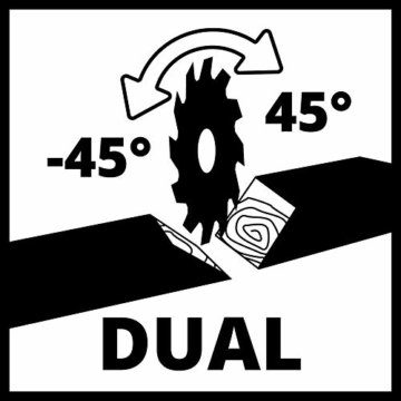Einhell Zug-Kapp-Gehrungssäge TE-SM 216 Dual (1.800 W, Ø216 x Ø30, 215/305 mm Schnittbreite bei 45°/90°, Winkeleinstellung, Spindle-Lock, Spannvorrichtung, inkl. Hartmetall-Sägeblatt) - 12